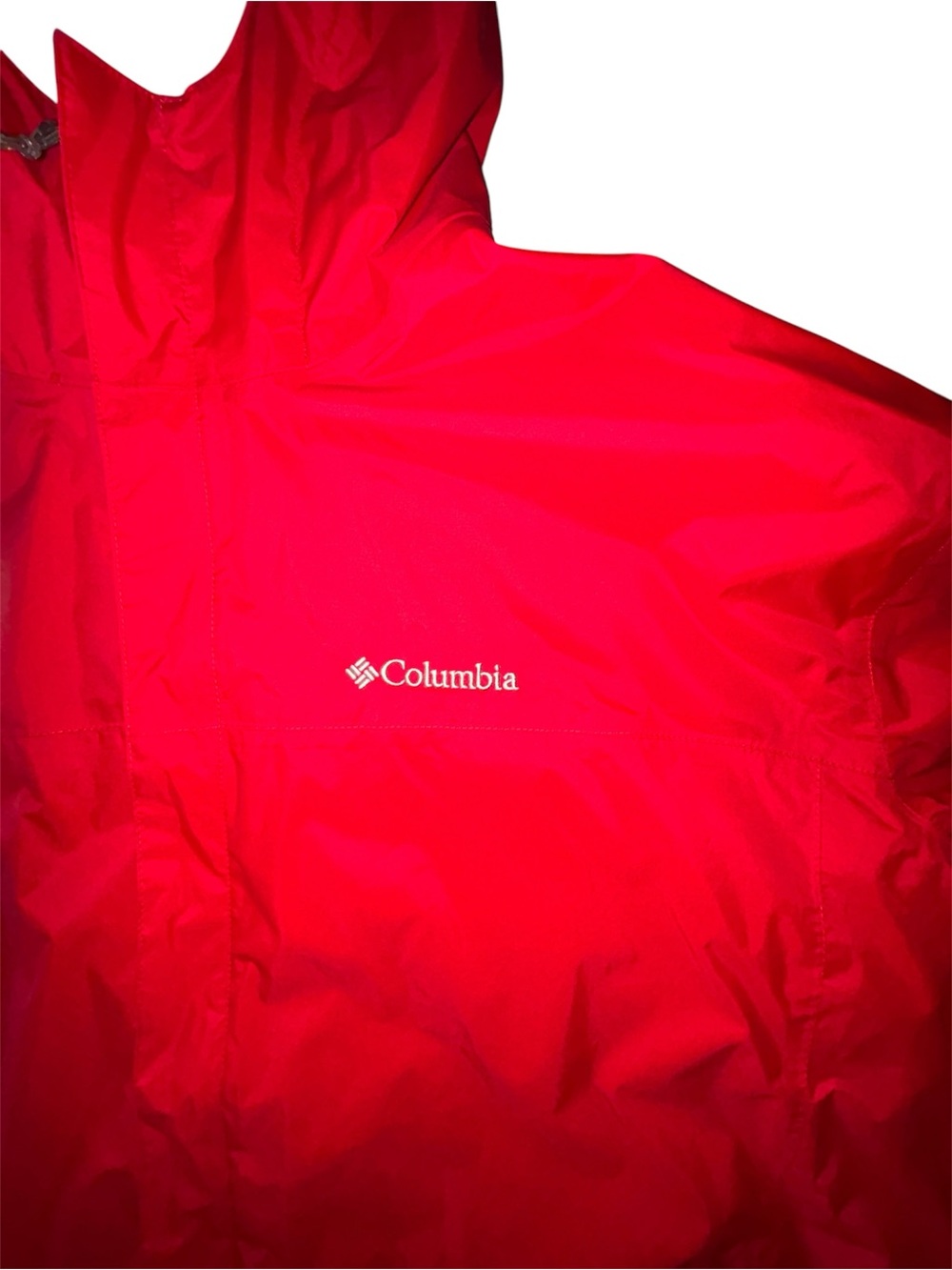 Columbia Red Hooded Rain Shell - Picture 3 of 12